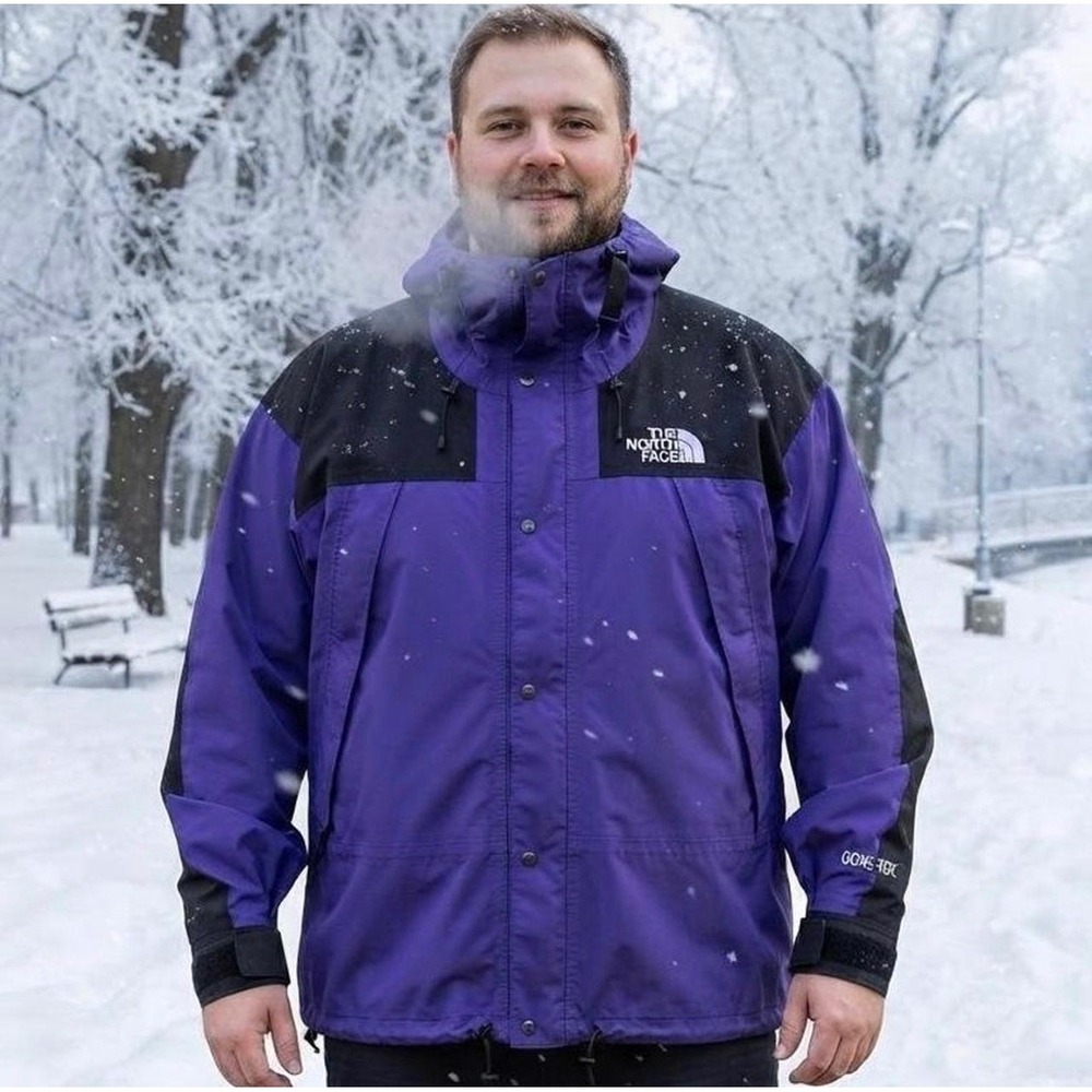 VTG The North Face Mountain Light Jacket Mens Large Blue Gore-Tex Shell Gorp 90s